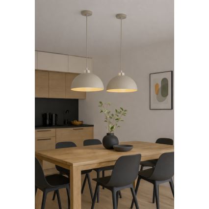 Brilagi - Kábelcsillár MOON 1xE27/60W/230V Ø 30 cm bézs/arany