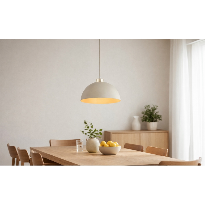 Brilagi - Kábelcsillár MOON 1xE27/60W/230V Ø 30 cm bézs/arany