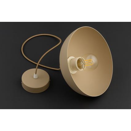 Brilagi - Kábelcsillár MOON 1xE27/60W/230V Ø 30 cm bézs/arany