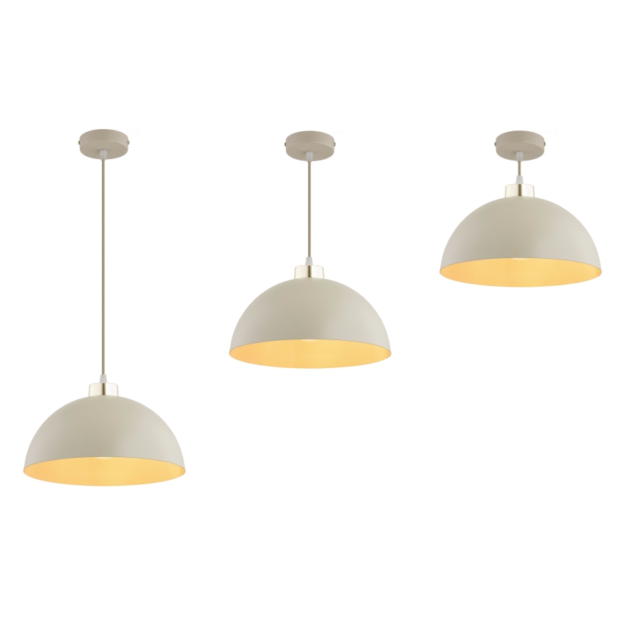 Brilagi - Kábelcsillár MOON 1xE27/60W/230V Ø 30 cm bézs/arany