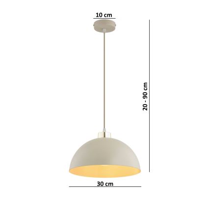 Brilagi - Kábelcsillár MOON 1xE27/60W/230V Ø 30 cm bézs/arany