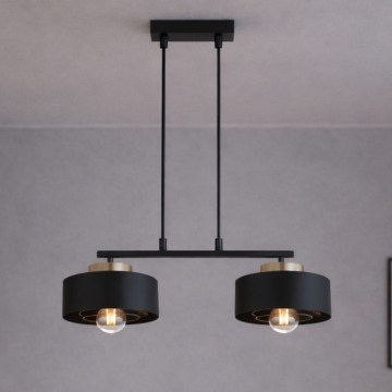 Brilagi - Kábelen függő csillár SPRING 2xE27/60W/230V fekete/arany