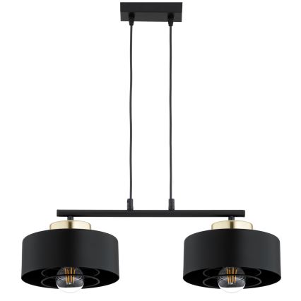 Brilagi - Kábelen függő csillár SPRING 2xE27/60W/230V fekete/arany
