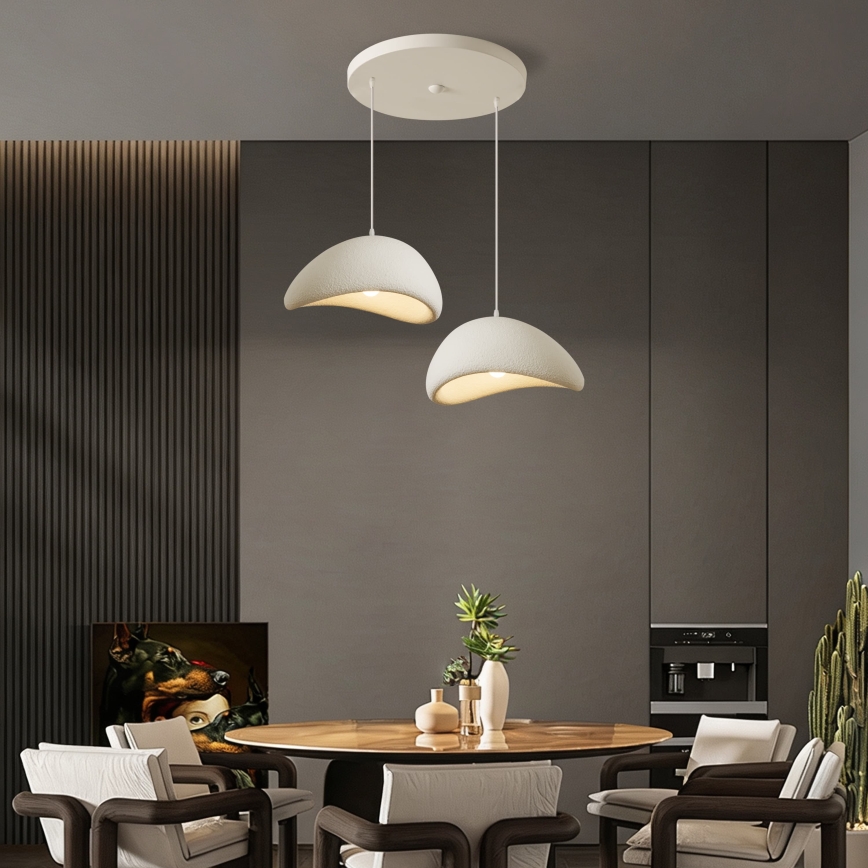 BRILAGI - Kábelen függő csillár WABI SABI 2xE27/60W/230V fehér