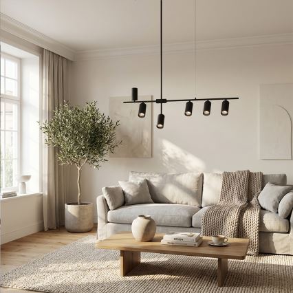 Brilagi - Kábeles CRANE függeszték 6xGU10/30W/230V fekete