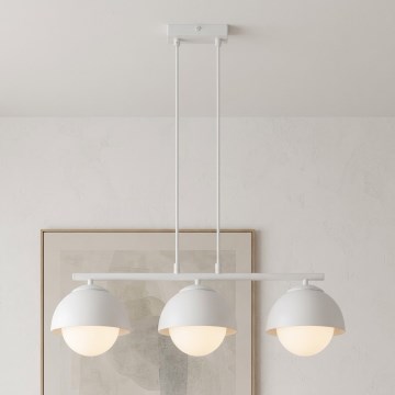 BRILAGI - Kábeles csillár COSMO 3xE27/60W/230V fehér/arany