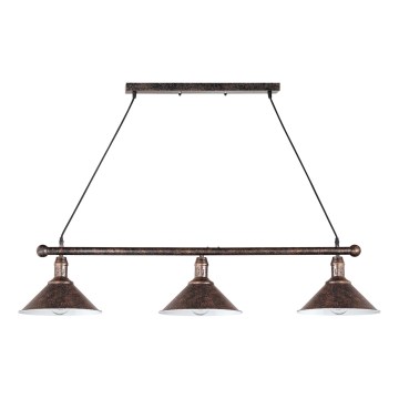 Brilagi - Kábeles csillár FORGE 3xE27/60W/230V patina/arany/fekete