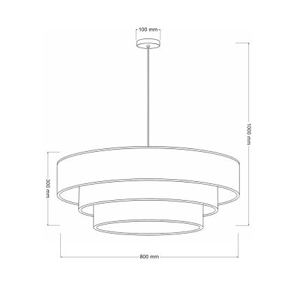 Brilagi - kábeles csillár LUNETA 3xE27/60W/230V átm. 80 cm bézs/arany