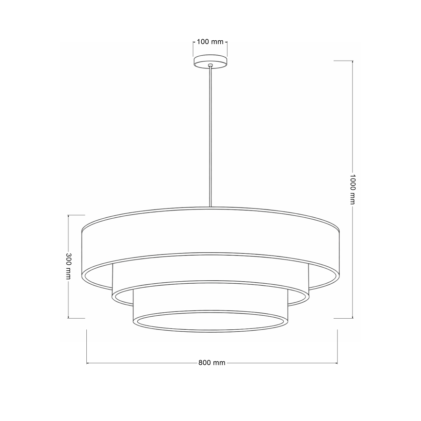 Brilagi - kábeles csillár LUNETA 3xE27/60W/230V átm. 80 cm bézs/arany