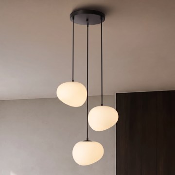BRILAGI - Kábeles csillár PEBBLES 3xE27/40W/230V átm. 42 cm fekete