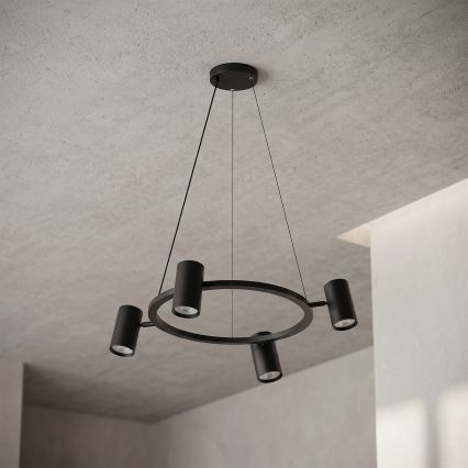 Brilagi - Kábeles csillár SELE 4xGU10/30W/230V fekete