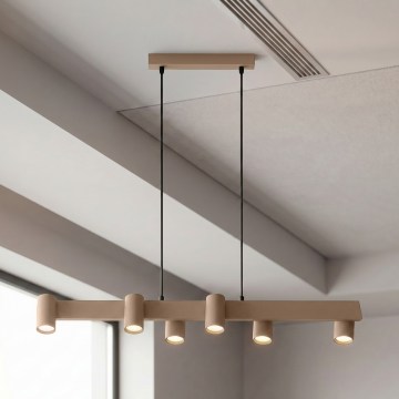 Brilagi - Kábeles csillár SELE 6xGU10/30W/230V bézs