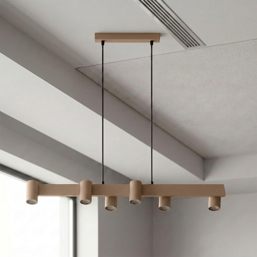 Brilagi - Kábeles csillár SELE 6xGU10/30W/230V bézs