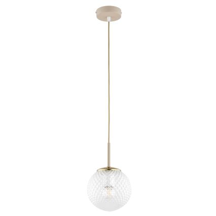 Brilagi - Kábeles csillár STELLA 1xE27/60W/230V Ø 15 cm bézs/arany