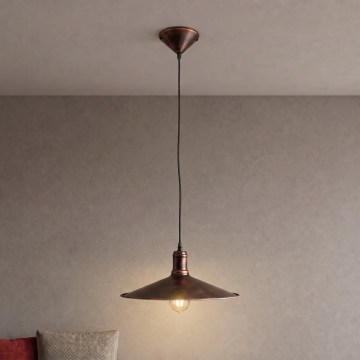 Brilagi - Kábeles függeszték FORGE 1xE27/60W/230V, átm. 36 cm, patina/réz