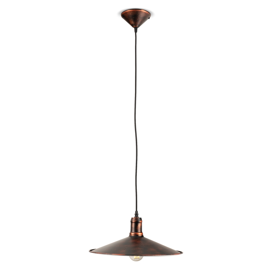 BRILAGI - Kábeles függeszték FORGE 1xE27/60W/230V, átm. 36 cm, patina/réz