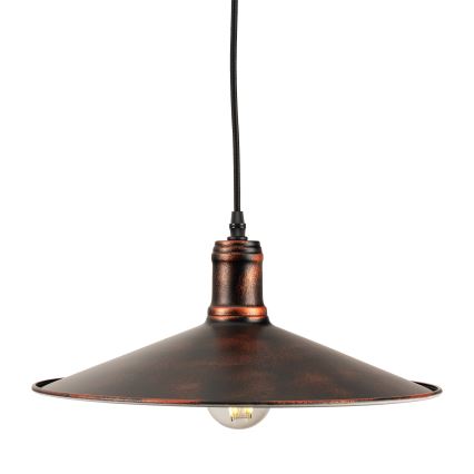 BRILAGI - Kábeles függeszték FORGE 1xE27/60W/230V, átm. 36 cm, patina/réz