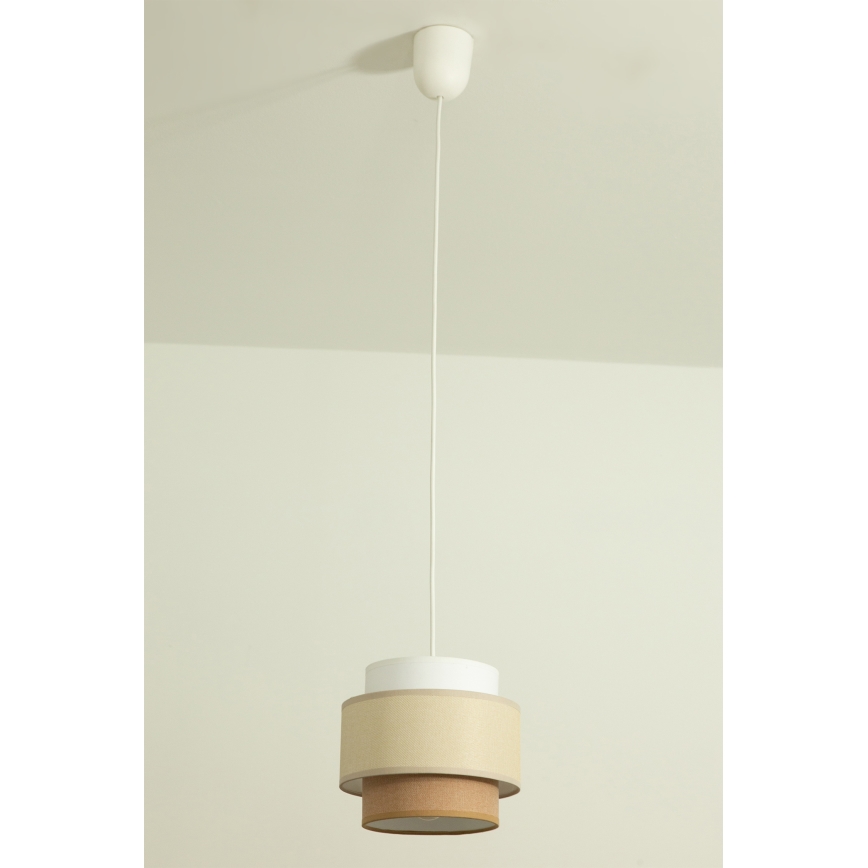 Brilagi - Kábeles függeszték RESNA 1xE27/60W/230V átm. 20 cm krémszínű/bézs