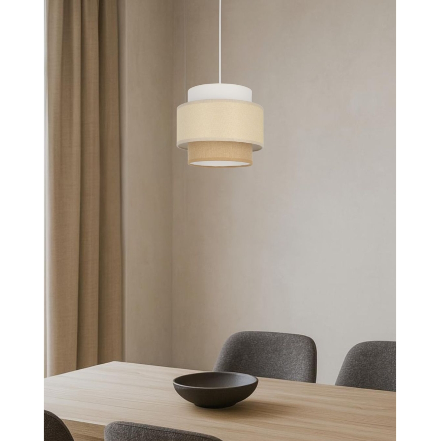 Brilagi - Kábeles függeszték RESNA 1xE27/60W/230V átm. 20 cm krémszínű/bézs