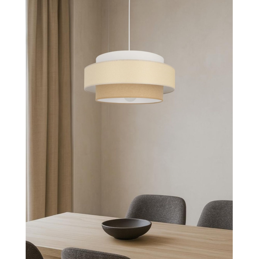 Brilagi - Kábeles függeszték RESNA 1xE27/60W/230V átm. 40 cm krém/bézs