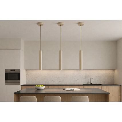 Brilagi - Kábeles függeszték TUBE 1xGU10/15W/230V bézs/arany