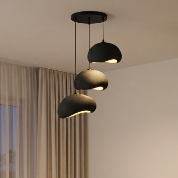 Brilagi - Kábeles függeszték WABI SABI 3xE27/40W/230V, átm. 60 cm, fekete
