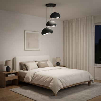 Brilagi - Kábeles függeszték WABI SABI 3xE27/40W/230V, átm. 60 cm, fekete