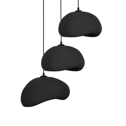 Brilagi - Kábeles függeszték WABI SABI 3xE27/40W/230V, átm. 60 cm, fekete