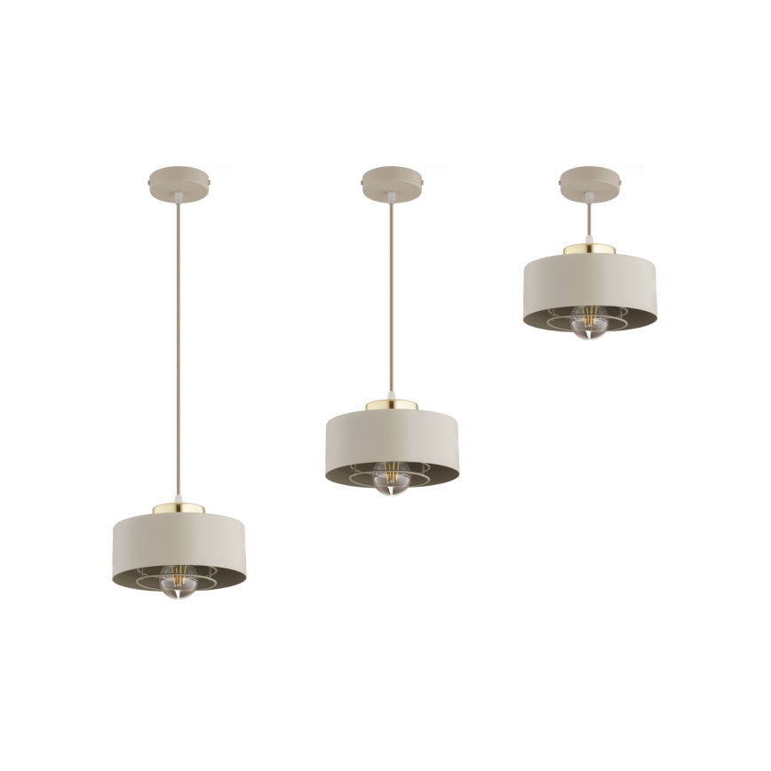 Brilagi - Kábeles függőlámpa 1xE27/60W/230V átm. 20 cm bézs/arany