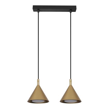 Brilagi - Kábeles függőlámpa CONE DOUBLE 2xGX53/15W/230V aranyszínű