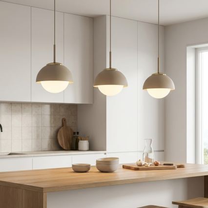 Brilagi - Kábeles függőlámpa COSMO 1xE27/60W/230V, Ø 18 cm, bézs/arany