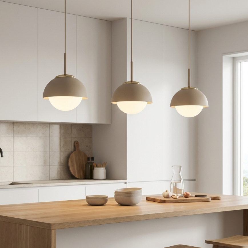 Brilagi - Kábeles függőlámpa COSMO 1xE27/60W/230V, Ø 18 cm, bézs/arany