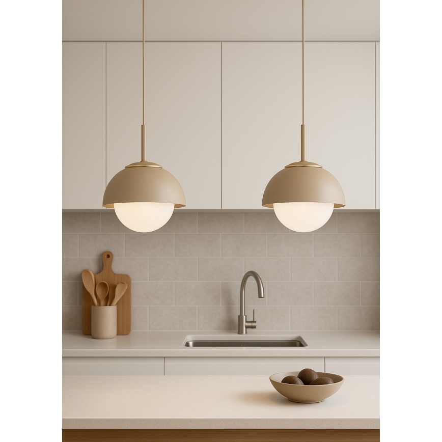 Brilagi - Kábeles függőlámpa COSMO 1xE27/60W/230V, Ø 18 cm, bézs/arany