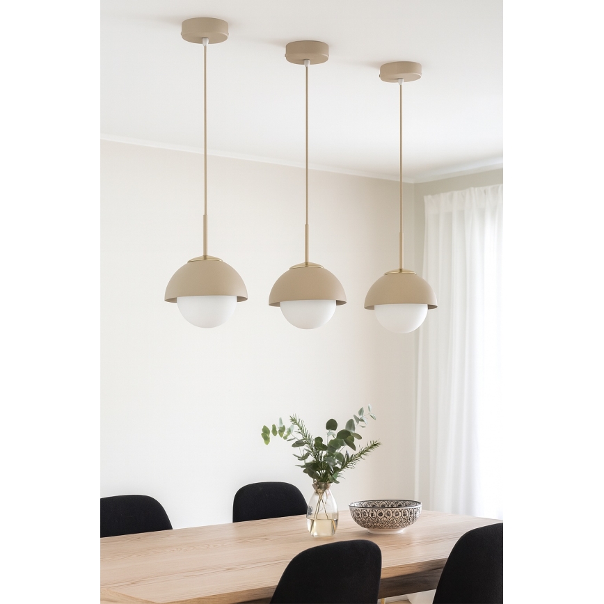 Brilagi - Kábeles függőlámpa COSMO 1xE27/60W/230V, Ø 18 cm, bézs/arany