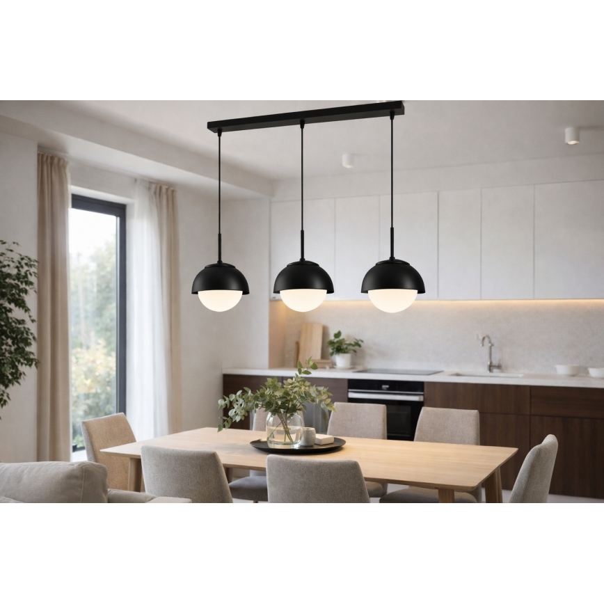 BRILAGI - Kábeles függőlámpa COSMO 3xE27/60W/230V fekete