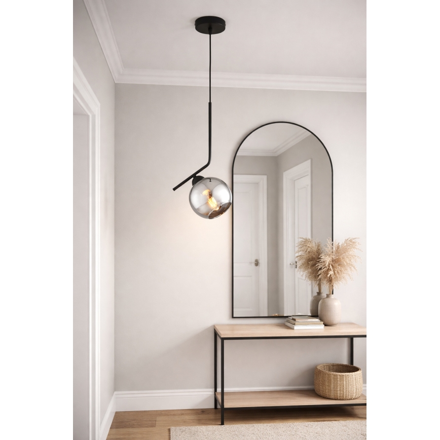 Brilagi - Kábeles függőlámpa DIOR 1xE27/60W/230V fekete/füstszürke