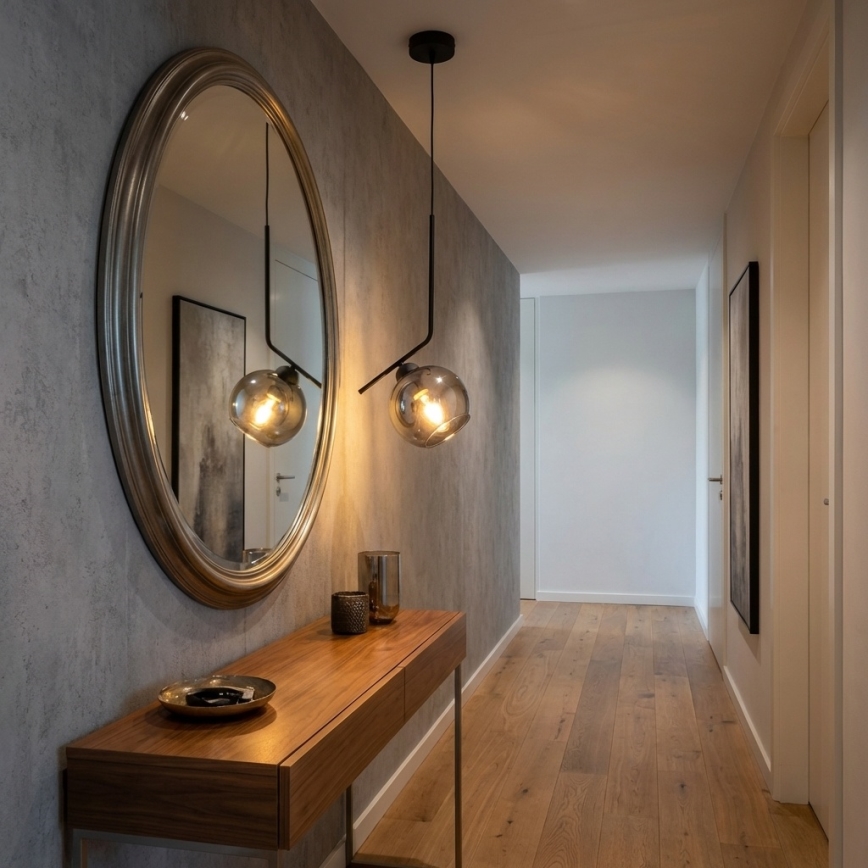 Brilagi - Kábeles függőlámpa DIOR 1xE27/60W/230V fekete/füstszürke