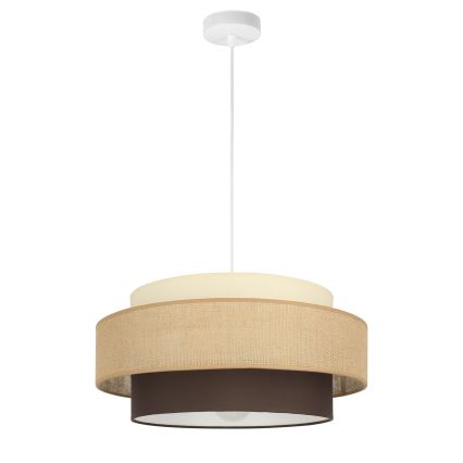 Brilagi - Kábeles függőlámpa RESNA 1xE27/60W/230V Ø 40 cm bézs/fekete