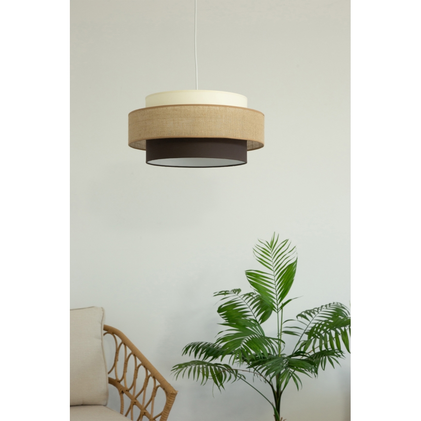 Brilagi - Kábeles függőlámpa RESNA 1xE27/60W/230V Ø 40 cm bézs/fekete