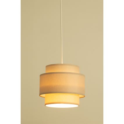 Brilagi - Kábeles függőlámpa RESNA 2xE27/60W/230V, átm. 30 cm, bézs