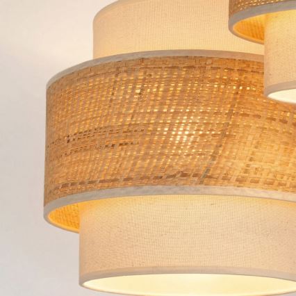 Brilagi - Kábeles függőlámpa SPACE 3xE27/60W/230V átm. 40 cm bézs/krém