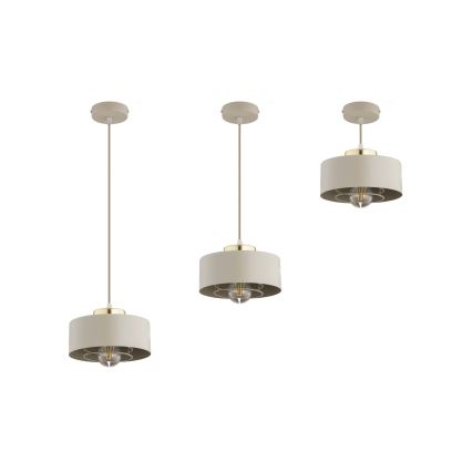 Brilagi - Kábeles függőlámpa SPRING 1xE27/60W/230V átm. 20 cm bézs/arany