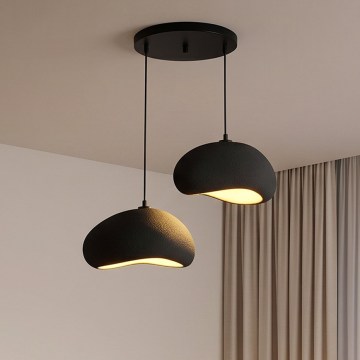 Brilagi - Kábeles függőlámpa WABI SABI 2xE27/40W/230V átm. 60 cm fekete