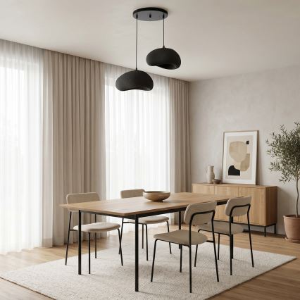 Brilagi - Kábeles függőlámpa WABI SABI 2xE27/40W/230V átm. 60 cm fekete