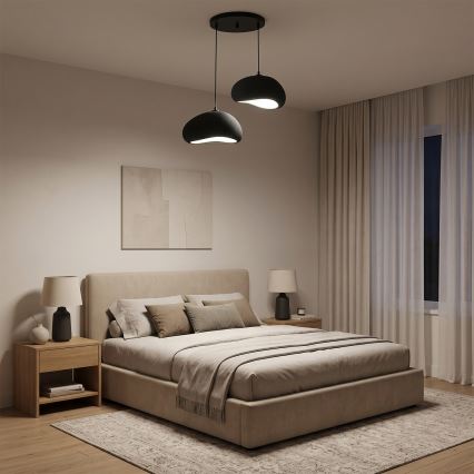 Brilagi - Kábeles függőlámpa WABI SABI 2xE27/40W/230V átm. 60 cm fekete