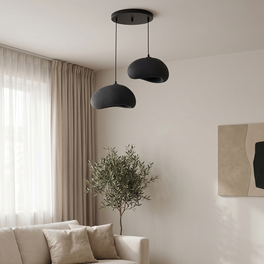 Brilagi - Kábeles függőlámpa WABI SABI 2xE27/40W/230V átm. 60 cm fekete