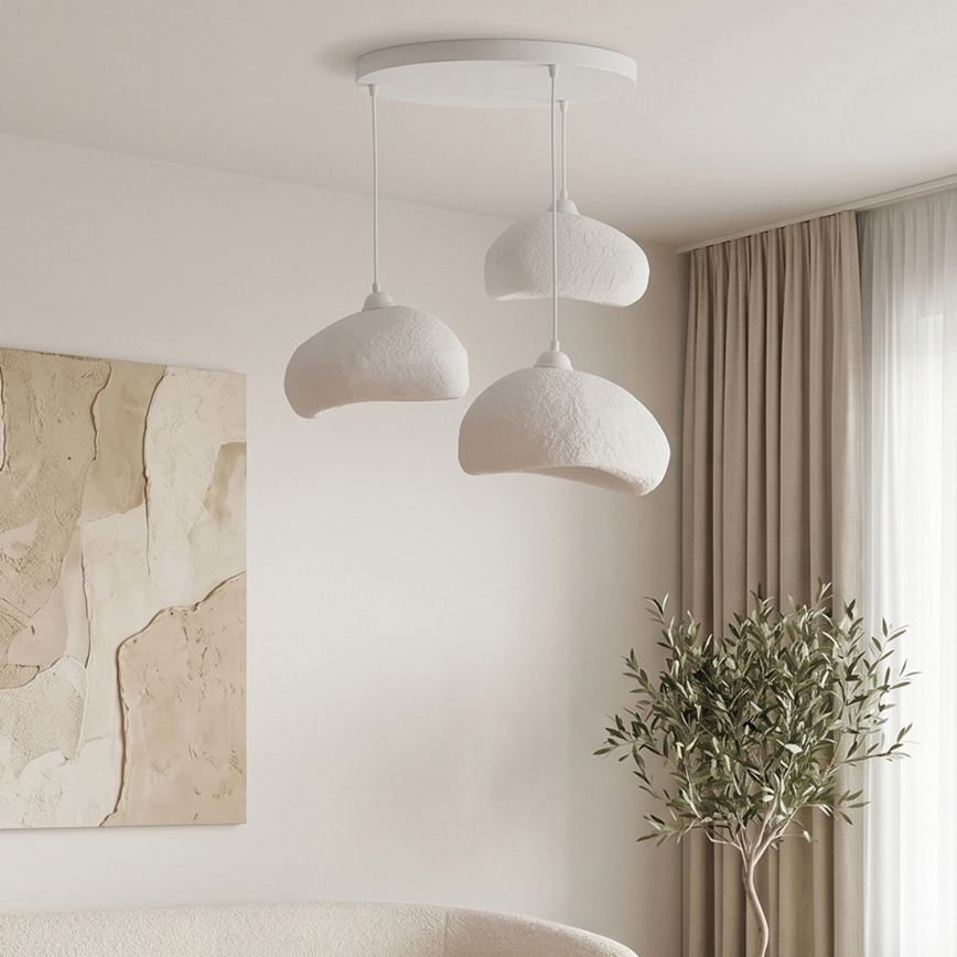 Brilagi - Kábeles függőlámpa WABI SABI 3xE27/40W/230V átm. 60 cm fehér