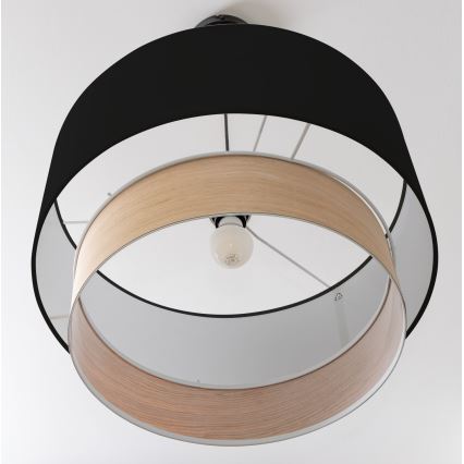 Brilagi - Kábeles LED csillár CERIA 1xE27/40W/230V Ø 50 cm fekete/bézs