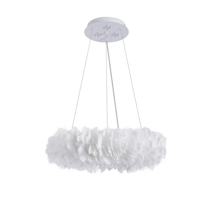 Brilagi - kábeles LED csillár FEATHER 3xE27/40W/230V + 3xLED/3W átm. 40 cm fehér