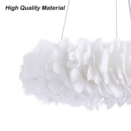 Brilagi - kábeles LED csillár FEATHER 3xE27/40W/230V + 3xLED/3W átm. 40 cm fehér